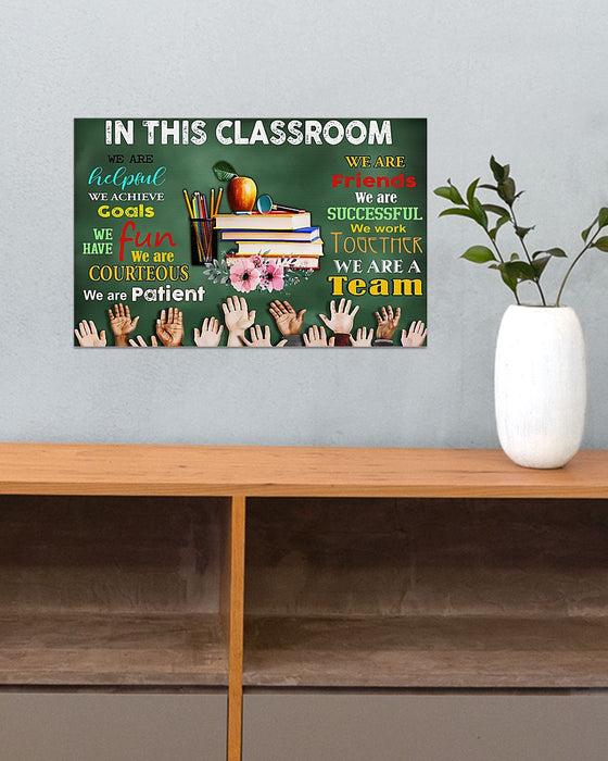 Teacher We Are A Team Horizontal Canvas And Poster | Wall Decor Visual Art