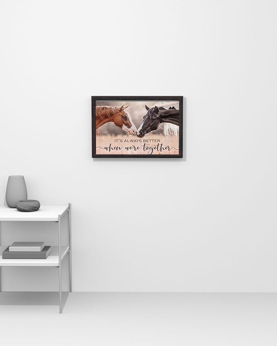 Horse Girl - It's Always Better Horizontal Canvas And Poster | Wall Decor Visual Art