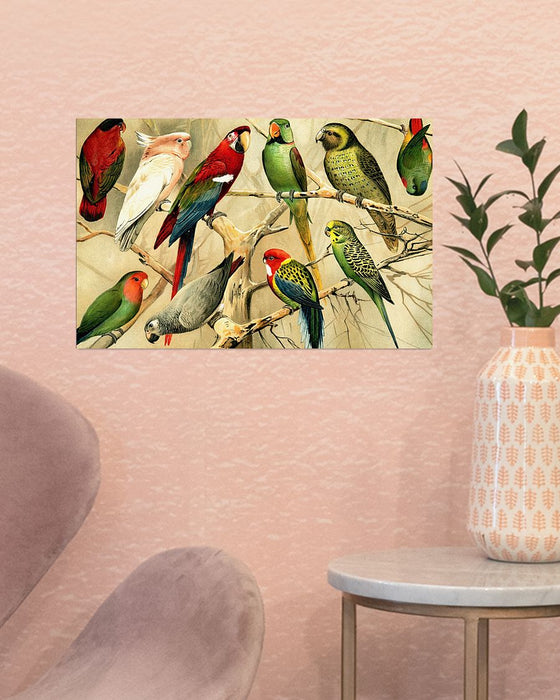 Parrot Gift Horizontal Canvas And Poster | Wall Decor Visual Art