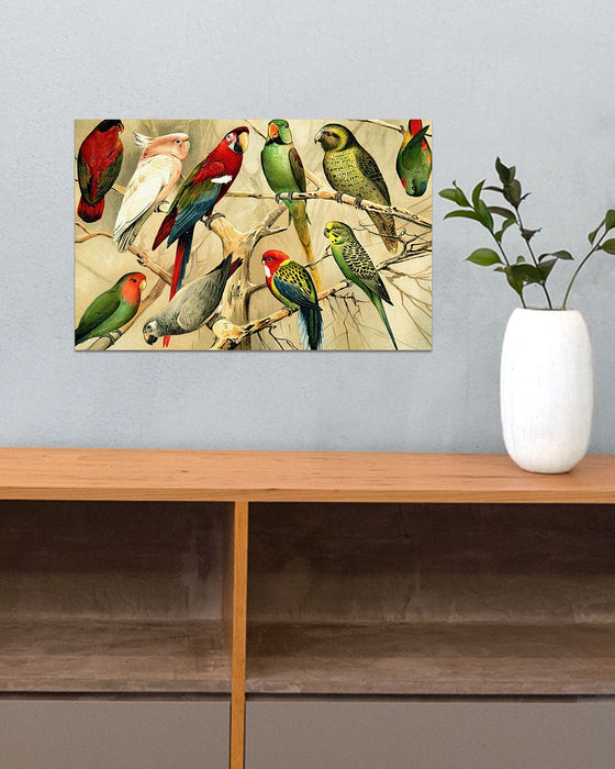 Parrot Gift Horizontal Canvas And Poster | Wall Decor Visual Art