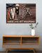 Hairdresser Vintage Weapons Horizontal Canvas And Poster | Wall Decor Visual Art