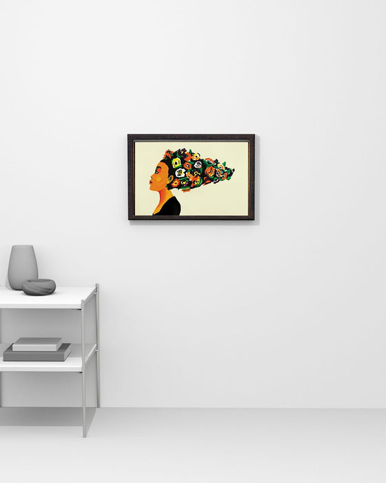 African - Black Art - African Woman Horizontal Canvas And Poster | Wall Decor Visual Art