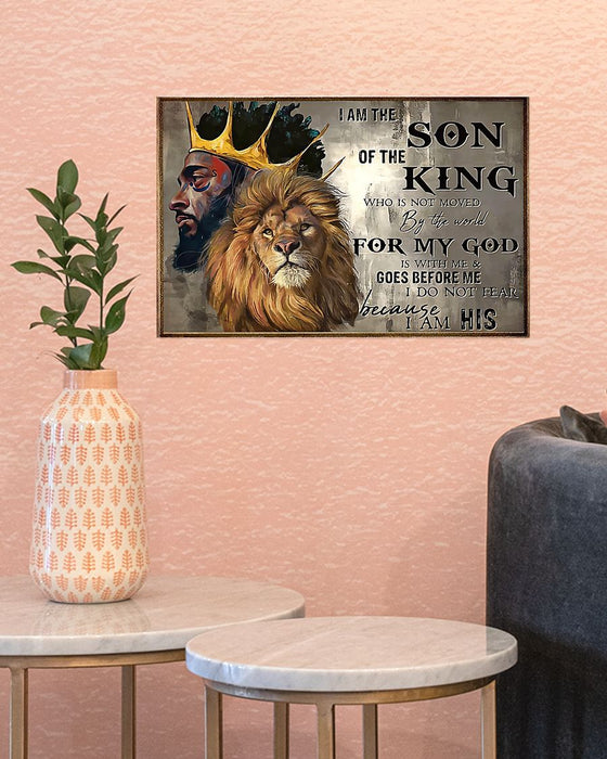 African - Black Art - Son Of The King Horizontal Canvas And Poster | Wall Decor Visual Art