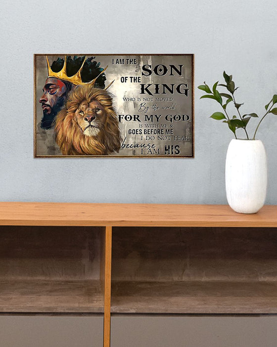 African - Black Art - Son Of The King Horizontal Canvas And Poster | Wall Decor Visual Art