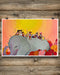 African - Black Art - Elephant And Kids Horizontal Canvas And Poster | Wall Decor Visual Art