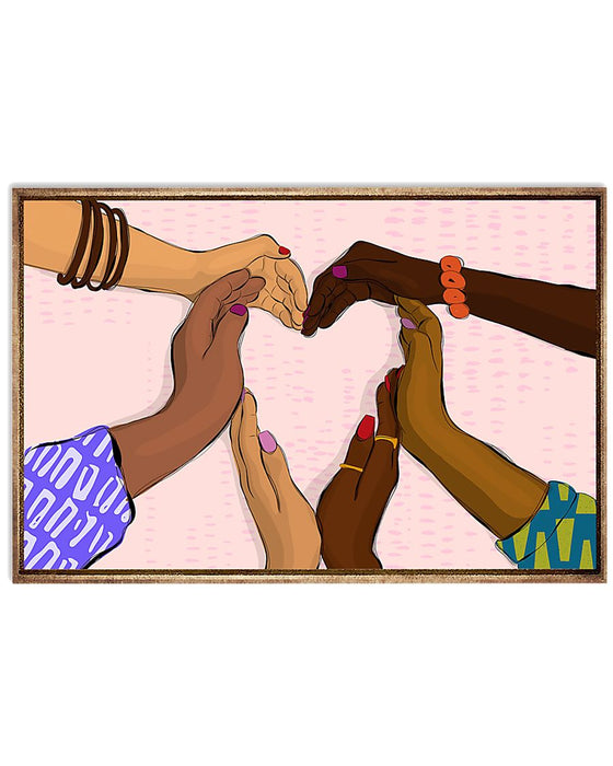African - Black Art - Together We Are Horizontal Canvas And Poster | Wall Decor Visual Art