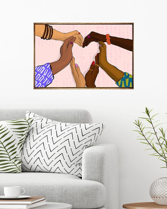 African - Black Art - Together We Are Horizontal Canvas And Poster | Wall Decor Visual Art