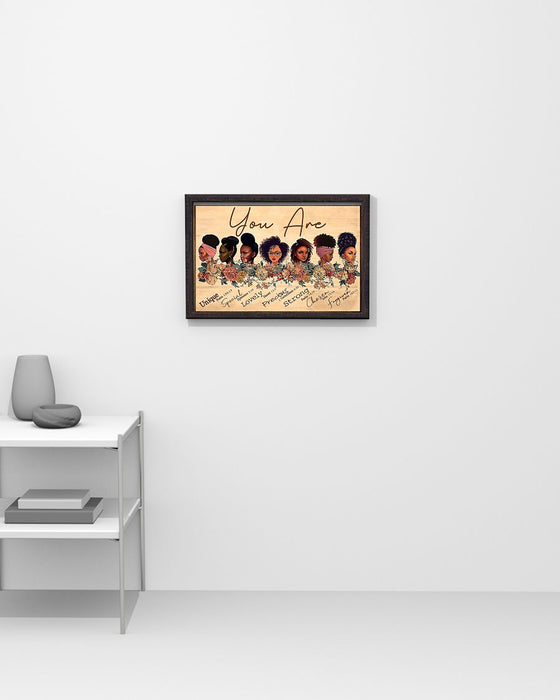 African - Black Art - You Are Horizontal Canvas And Poster | Wall Decor Visual Art