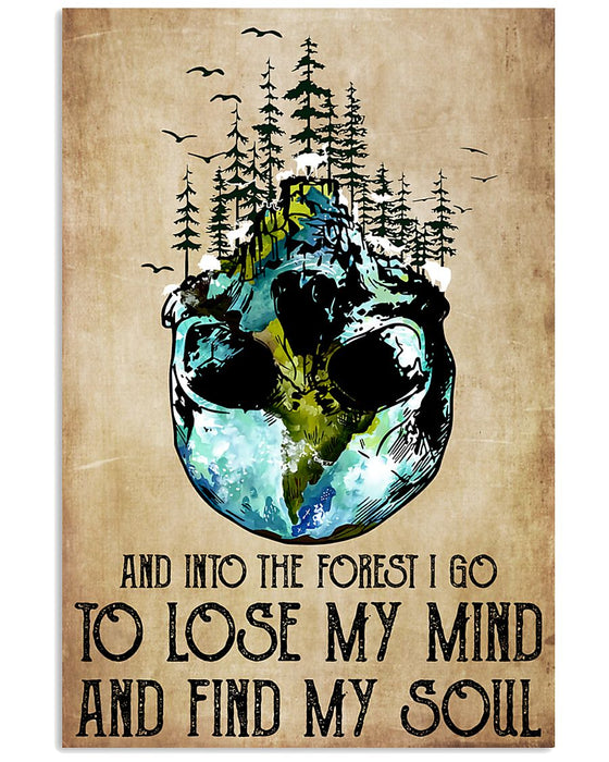 Skull Art - And Into The Forest Vertical Canvas And Poster | Wall Decor Visual Art