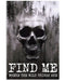 Skull Art - Find Me Where The Wild Things Vertical Canvas And Poster | Wall Decor Visual Art