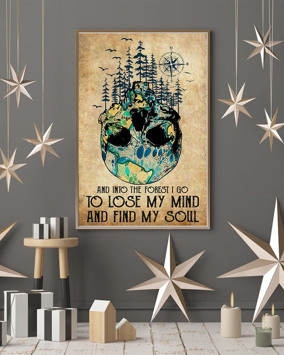 Skull Art - And Into The Forest Vertical Canvas And Poster | Wall Decor Visual Art