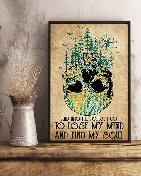 Skull Art - And Into The Forest Vertical Canvas And Poster | Wall Decor Visual Art