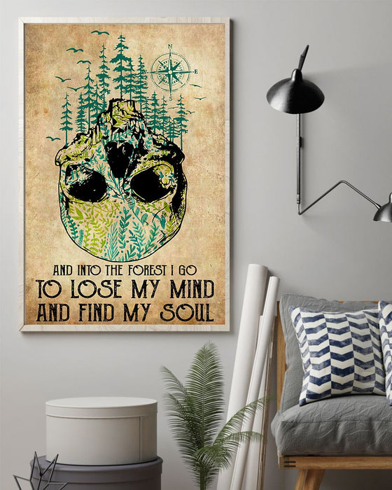 Skull Art - And Into The Forest Vertical Canvas And Poster | Wall Decor Visual Art