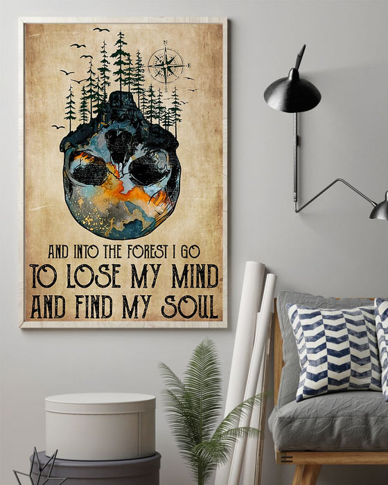 Skull Art - And Into The Forest I Go Vertical Canvas And Poster | Wall Decor Visual Art