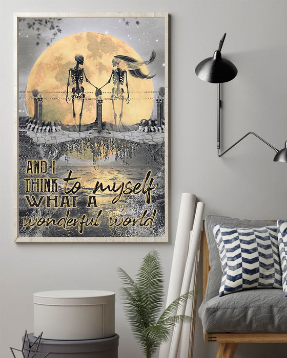 Skull Art - And I Think To Myself Vertical Canvas And Poster | Wall Decor Visual Art