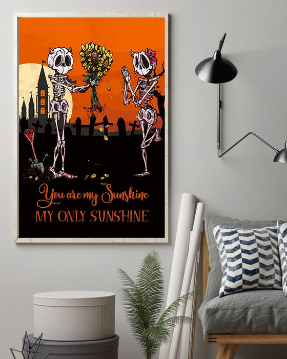 Skull Art - You Are My Sunshine Vertical Canvas And Poster | Wall Decor Visual Art