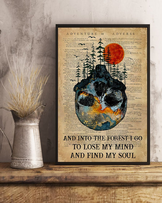 Skull Art - And Into The Forest I Go Vertical Canvas And Poster | Wall Decor Visual Art