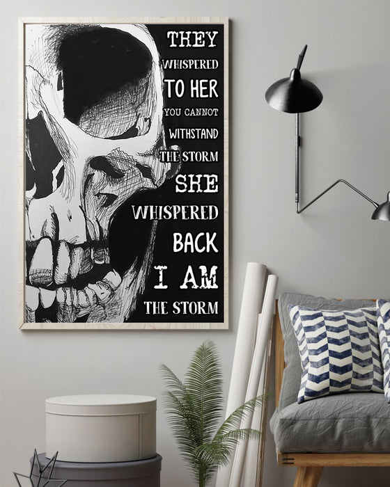 Skull Art - I Am The Storm Vertical Canvas And Poster | Wall Decor Visual Art