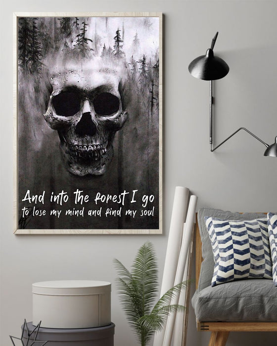 Skull Art - And Into The Forest Vertical Canvas And Poster | Wall Decor Visual Art