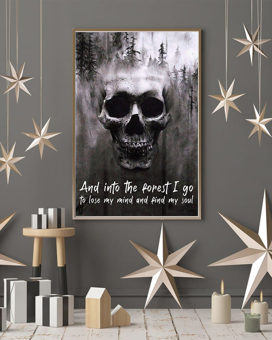 Skull Art - And Into The Forest Vertical Canvas And Poster | Wall Decor Visual Art