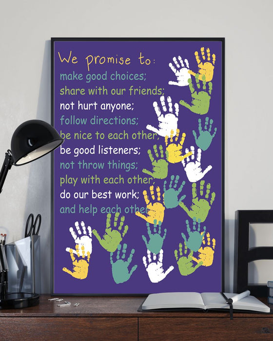 We Promise To Poster Black Version Vertical Canvas And Poster | Wall Decor Visual Art