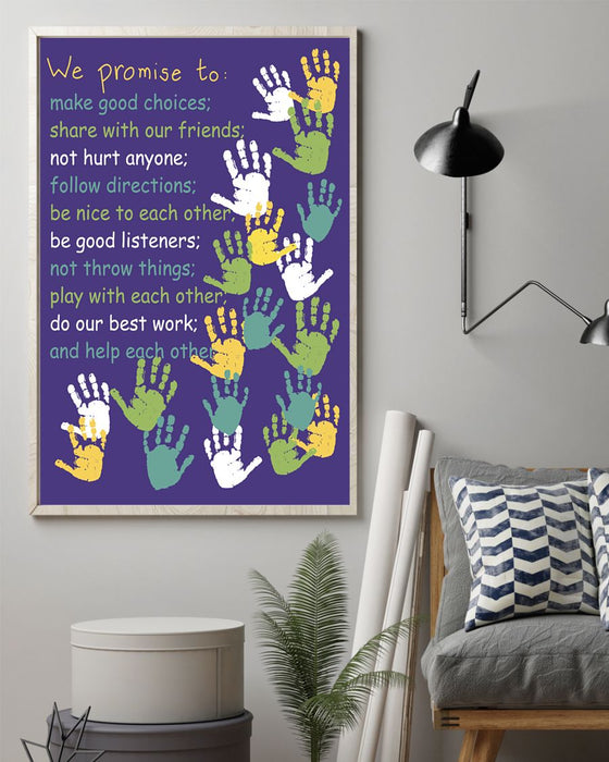 We Promise To Poster Black Version Vertical Canvas And Poster | Wall Decor Visual Art