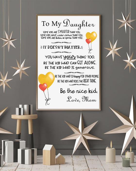 To My Daughter From Mom Vertical Canvas And Poster | Wall Decor Visual Art