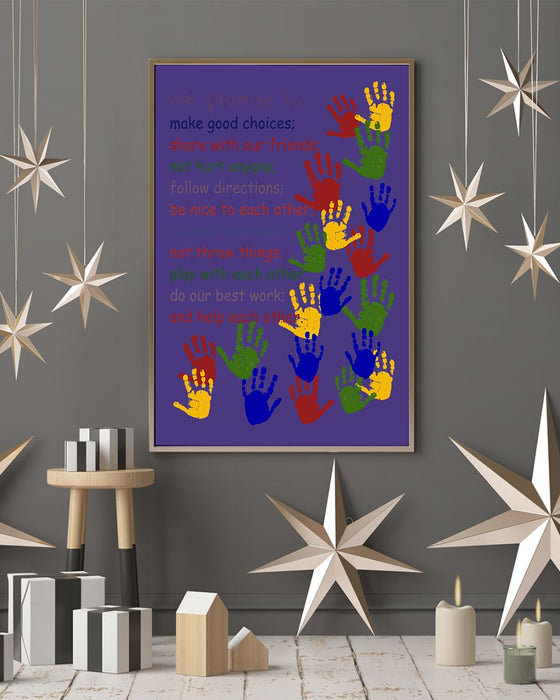 We Promise To Make Good Choices Poster Vertical Canvas And Poster | Wall Decor Visual Art