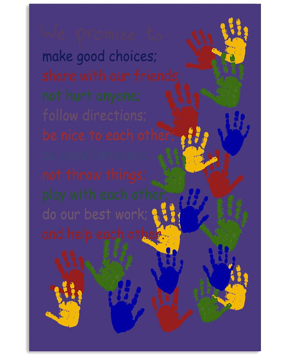 We Promise To Make Good Choices Poster Vertical Canvas And Poster | Wall Decor Visual Art