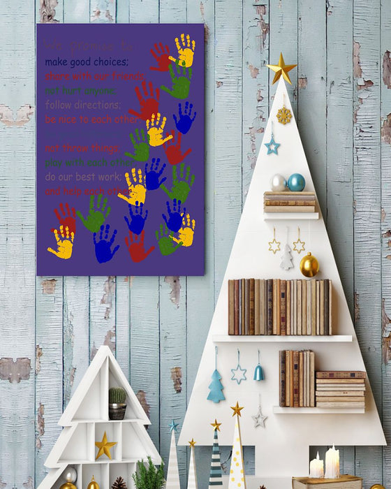 We Promise To Make Good Choices Poster Vertical Canvas And Poster | Wall Decor Visual Art