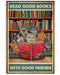 Librarian Read Good Books With Good Friends Vertical Canvas And Poster | Wall Decor Visual Art