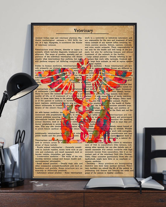 Veterinarian Symbol Vertical Canvas And Poster | Wall Decor Visual Art