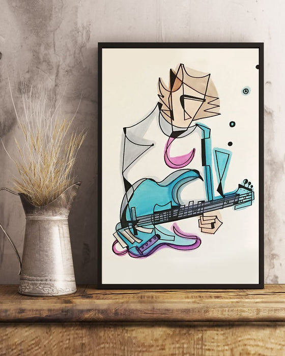 Bass Guitar Brouillard The Bass Guitarist Vertical Canvas And Poster | Wall Decor Visual Art