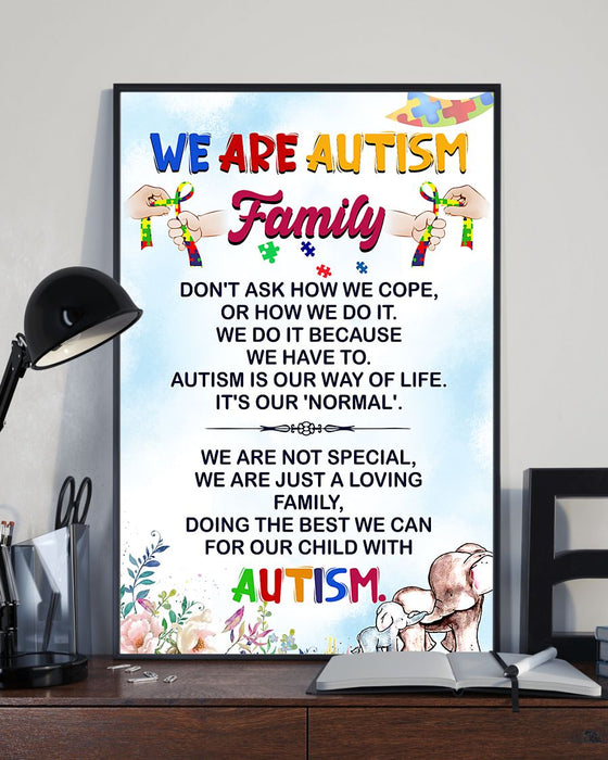 Autism We Are Autism Family Vertical Canvas And Poster | Wall Decor Visual Art