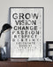 Optometrist White Eye Chart Vertical Canvas And Poster | Wall Decor Visual Art