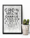 Optometrist White Eye Chart Vertical Canvas And Poster | Wall Decor Visual Art