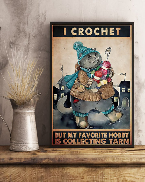 Crochet And Knitting My Hobby Is Collecting Yarn Vertical Canvas And Poster | Wall Decor Visual Art