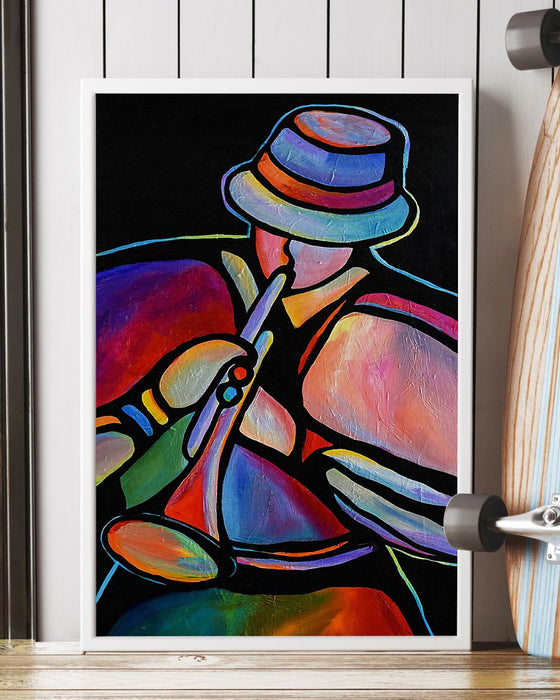 Trumpet Man Vertical Canvas And Poster | Wall Decor Visual Art