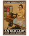 Sewing An Old Lady Vertical Canvas And Poster | Wall Decor Visual Art
