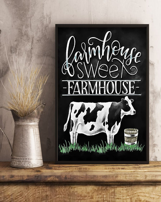 Farmer Farmhouse Sweet Farmhouse Vertical Canvas And Poster | Wall Decor Visual Art