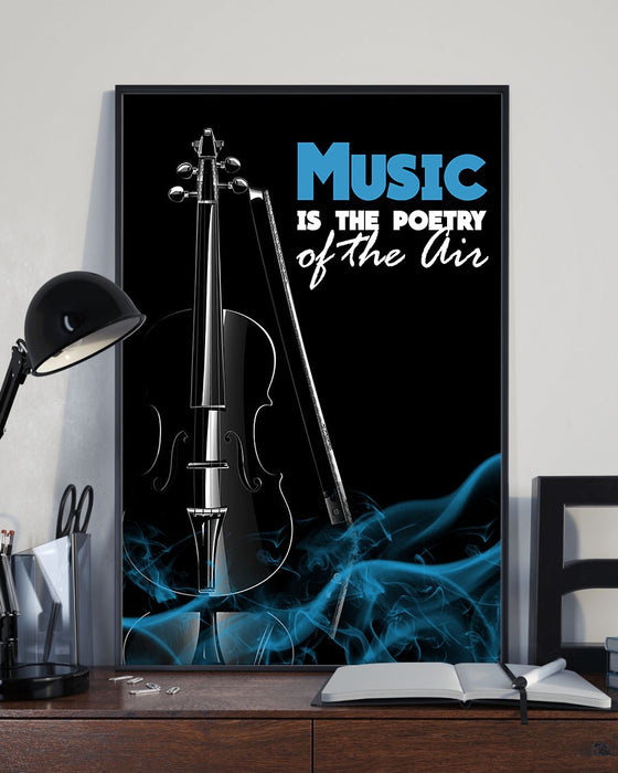 Violin Music Is The Poetry Of The Air Vertical Canvas And Poster | Wall Decor Visual Art