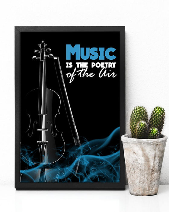 Violin Music Is The Poetry Of The Air Vertical Canvas And Poster | Wall Decor Visual Art