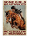 Horse Girl - Some Girls Are Born With The Saddle Vertical Canvas And Poster | Wall Decor Visual Art