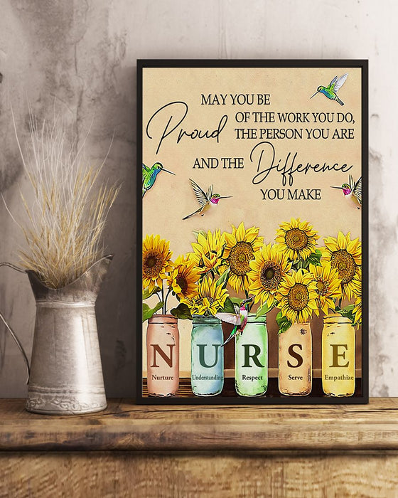 Nurse May You Be Proud Of The Work You Do Vertical Canvas And Poster | Wall Decor Visual Art