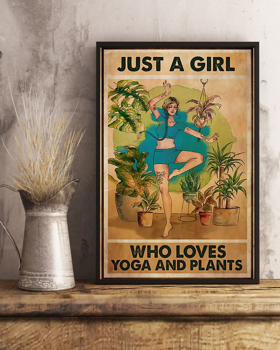 Yoga Just A Girl Who Loves Yoga And Plants Vertical Canvas And Poster | Wall Decor Visual Art