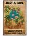 Yoga Just A Girl Who Loves Yoga And Plants Vertical Canvas And Poster | Wall Decor Visual Art