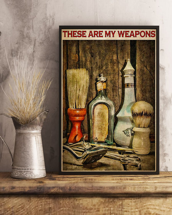 Hairdresser These Are My Weapons Vertical Canvas And Poster | Wall Decor Visual Art
