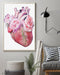 Flower Heart Cardiology Vertical Canvas And Poster | Wall Decor Visual Art