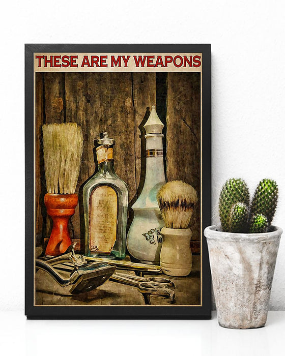 Hairdresser These Are My Weapons Vertical Canvas And Poster | Wall Decor Visual Art