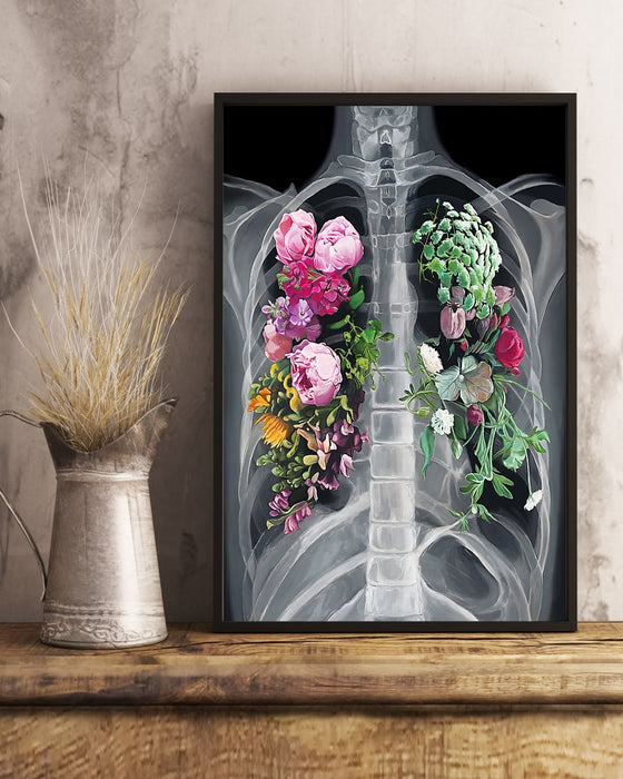 X-Ray Floral Radiologist Vertical Canvas And Poster | Wall Decor Visual Art